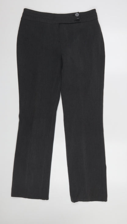 Womens UK Size 12 Dunnes Stores Regular Fit Dress Pants Black Trousers