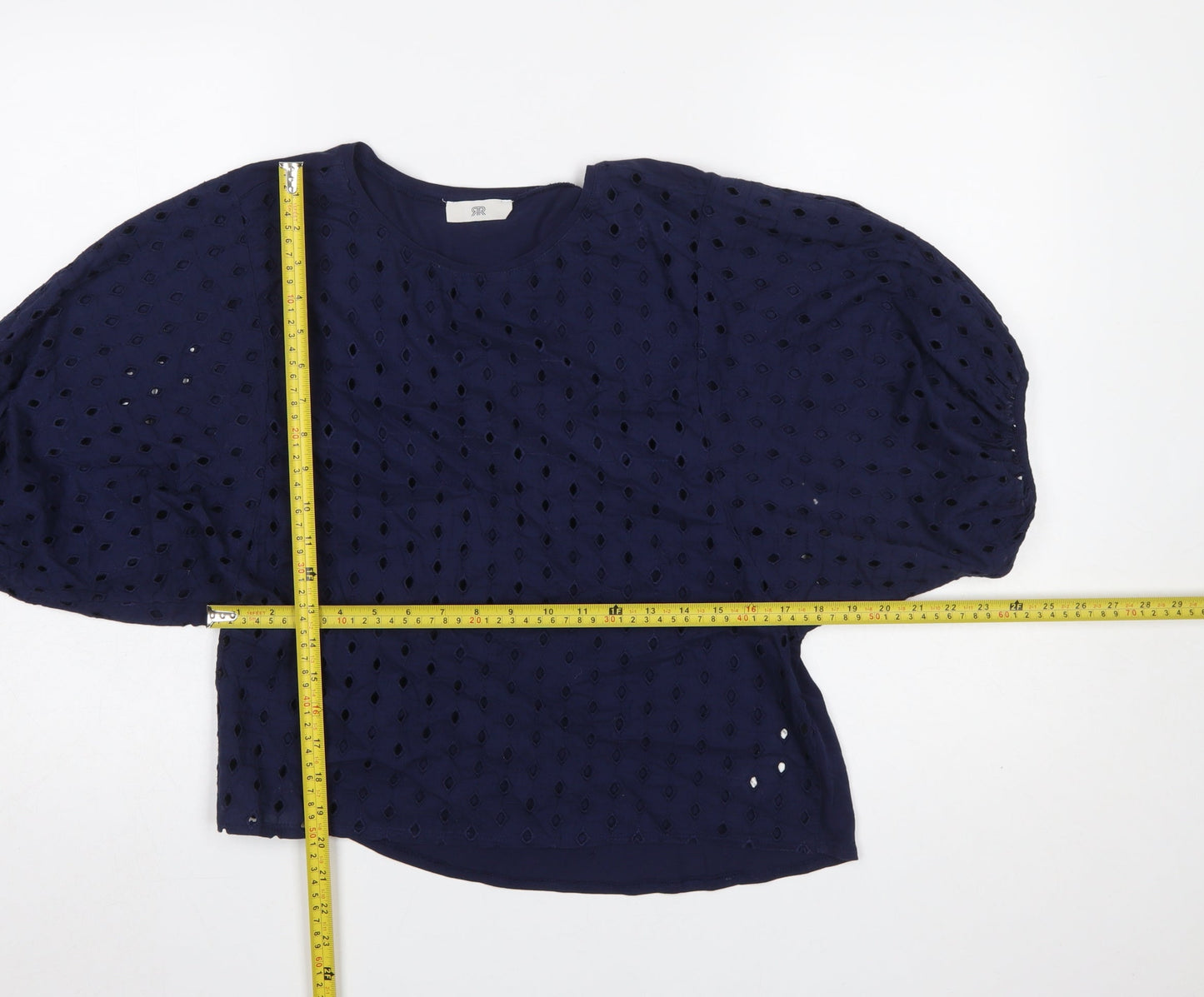 Womens UK Size 10 La Redoute Blue Basic Blouse