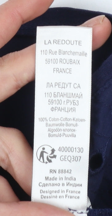 Womens UK Size 10 La Redoute Blue Basic Blouse