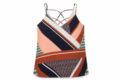 Womens UK Size 12 River Island Multicoloured Camisole Tank