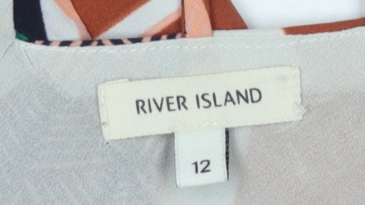 Womens UK Size 12 River Island Multicoloured Camisole Tank