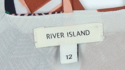 Womens UK Size 12 River Island Multicoloured Camisole Tank