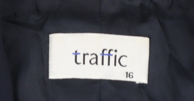 Womens UK Size 16 Traffic Regular Blue Blazer