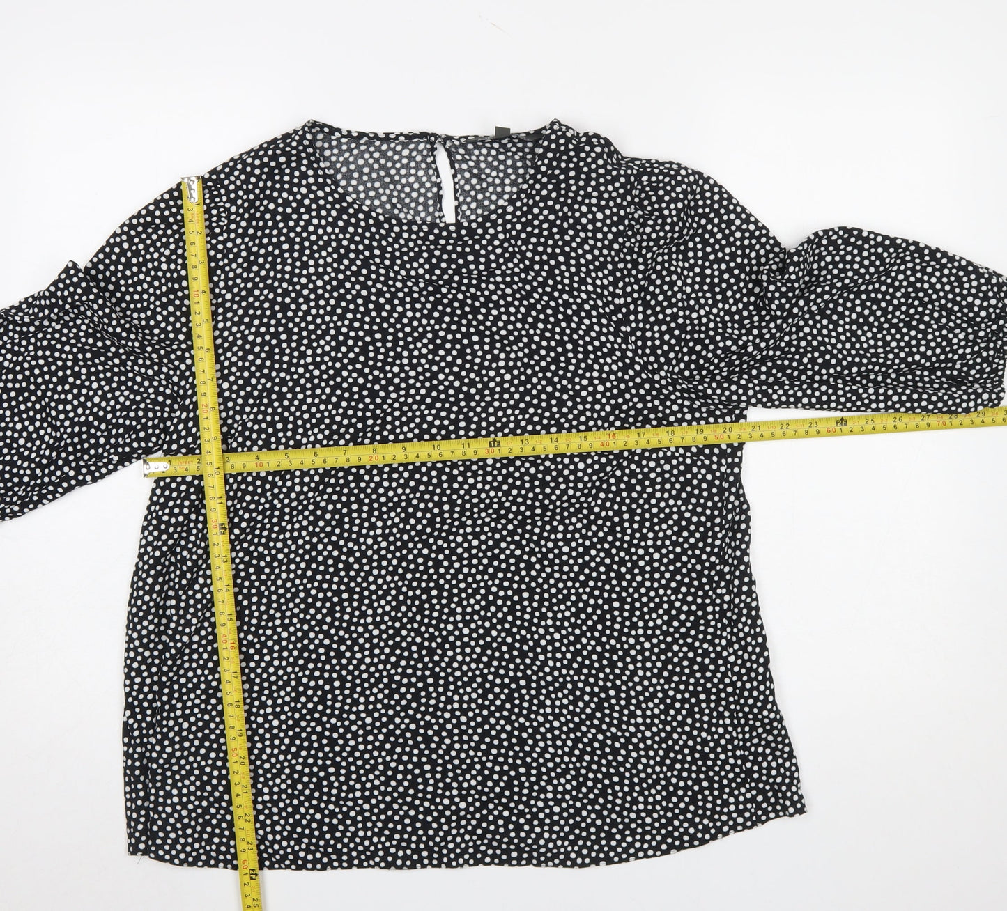 Womens UK Size 12 Bonmarché Black Basic Blouse