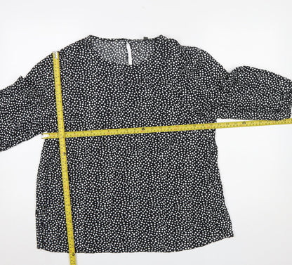 Womens UK Size 12 Bonmarché Black Basic Blouse