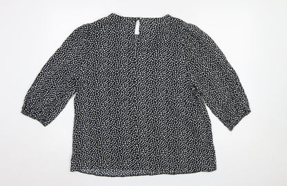 Womens UK Size 12 Bonmarché Black Basic Blouse