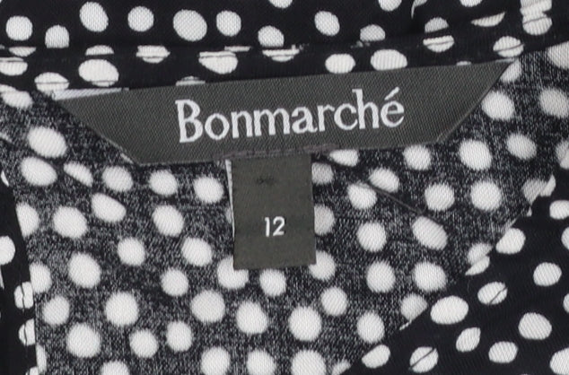 Womens UK Size 12 Bonmarché Black Basic Blouse
