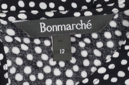 Womens UK Size 12 Bonmarché Black Basic Blouse