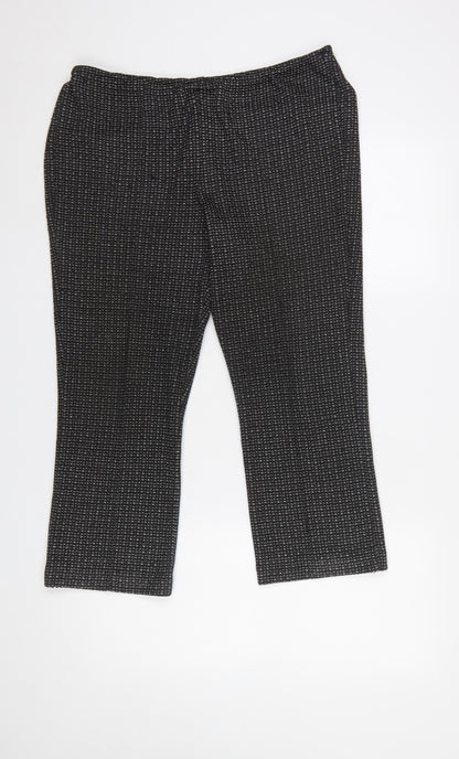 Womens UK Size 12 Bonmarché Regular Fit Casual Business Workwear Black Trousers