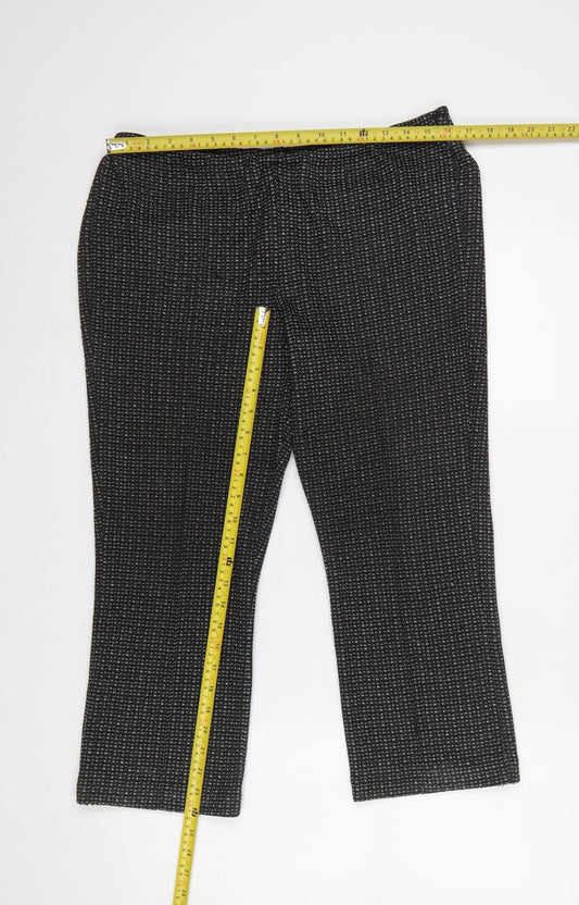 Womens UK Size 12 Bonmarché Regular Fit Casual Business Workwear Black Trousers