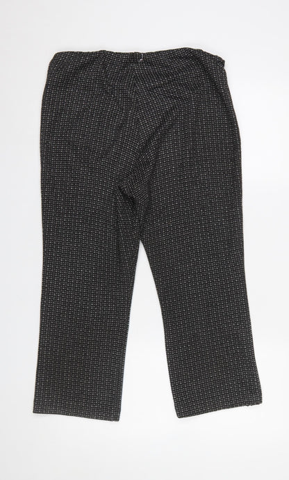 Womens UK Size 12 Bonmarché Regular Fit Casual Business Workwear Black Trousers