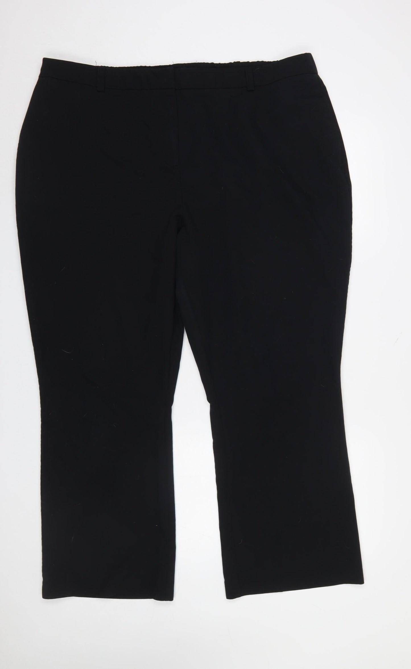 Womens UK Size 12 Dunnes Regular Fit Dress Pants Black Trousers