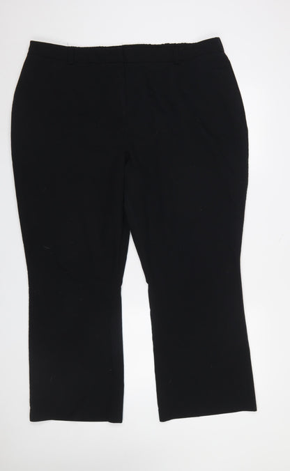 Womens UK Size 12 Dunnes Regular Fit Dress Pants Black Trousers