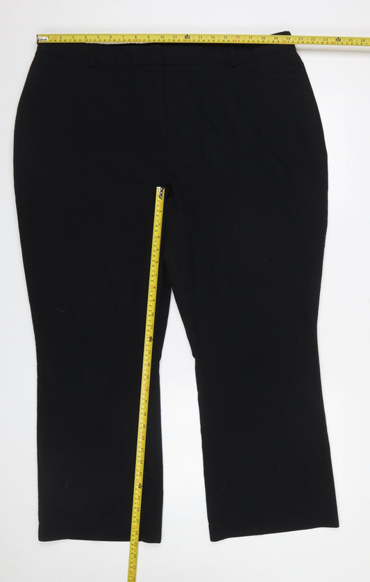 Womens UK Size 12 Dunnes Regular Fit Dress Pants Black Trousers