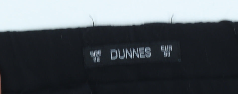 Womens UK Size 12 Dunnes Regular Fit Dress Pants Black Trousers