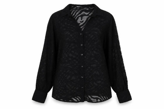 Womens UK Size 14 Yours Black Basic Blouse