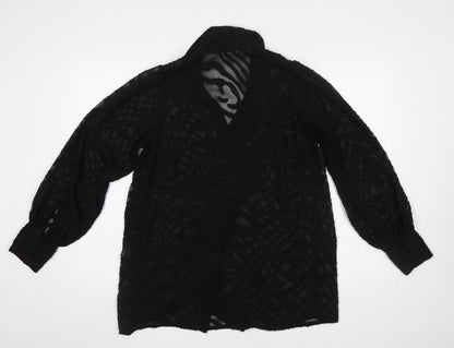 Womens UK Size 14 Yours Black Basic Blouse