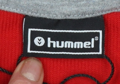 Boys UK Size 6 Years Hummel Red Pullover Hoodie