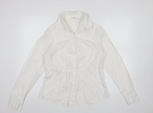 Womens UK Size 12 Sandwich White Basic Blouse