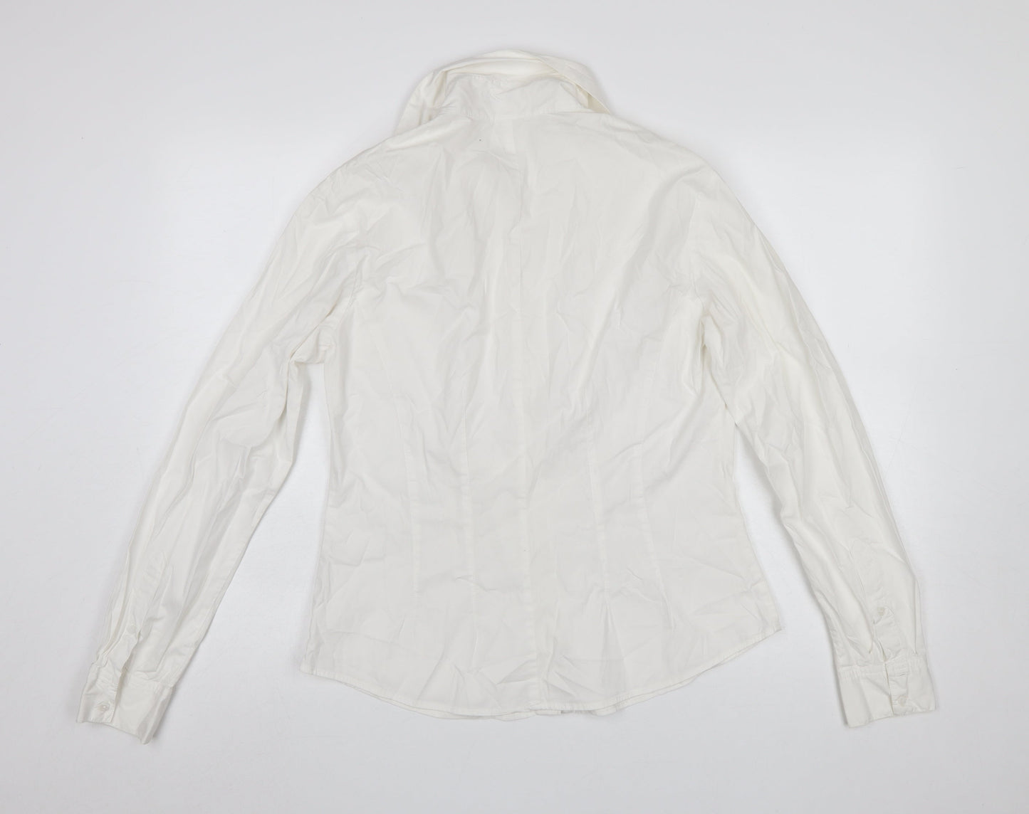Womens UK Size 12 Sandwich White Basic Blouse