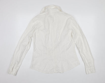 Womens UK Size 12 Sandwich White Basic Blouse