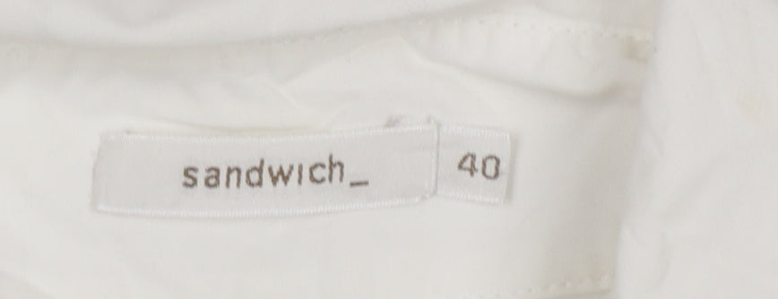 Womens UK Size 12 Sandwich White Basic Blouse