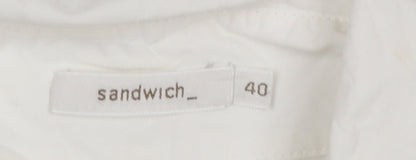Womens UK Size 12 Sandwich White Basic Blouse