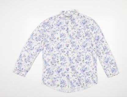 Turner & Sanderson Men’s Multicoloured Floral Cotton Button-Up Shirt 15.5”