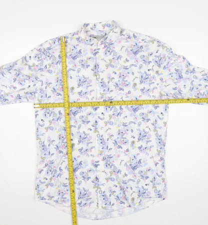 Turner & Sanderson Men’s Multicoloured Floral Cotton Button-Up Shirt 15.5”