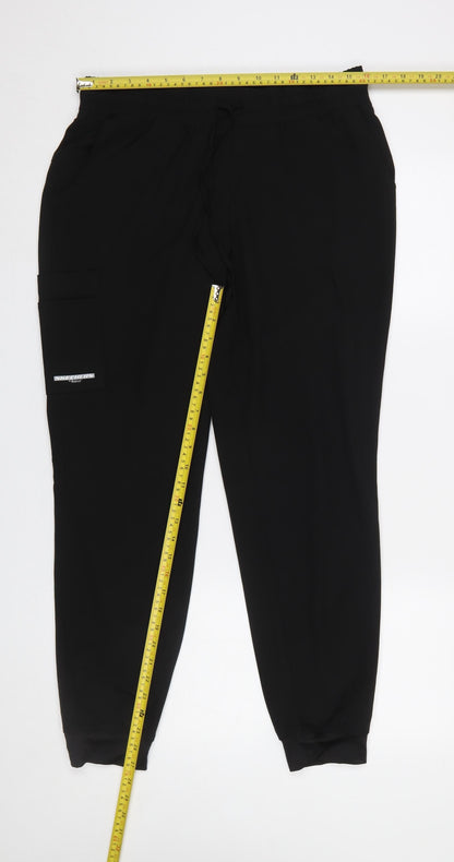 Womens UK Size M Skechers Regular Fit Cargo Black Trousers