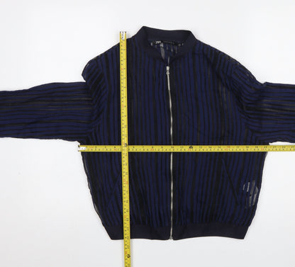 Womens UK Size 12 Zara Blue Jersey Blouse