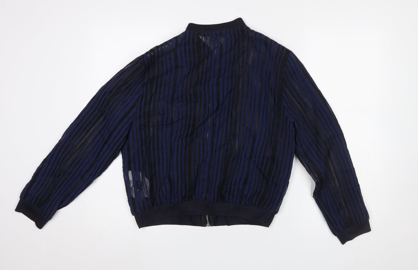 Womens UK Size 12 Zara Blue Jersey Blouse