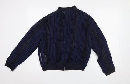 Womens UK Size 12 Zara Blue Jersey Blouse