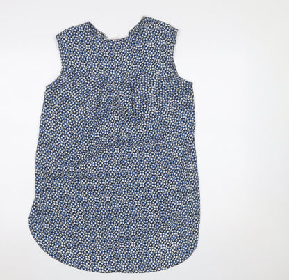 Womens UK Size 10 H&M Blue Tunic Blouse