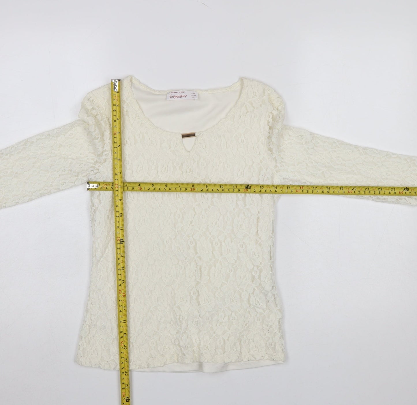 Womens UK Size 8 Dunnes Stores Ivory Basic Blouse