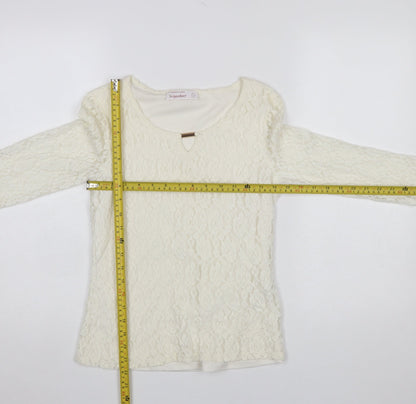Womens UK Size 8 Dunnes Stores Ivory Basic Blouse