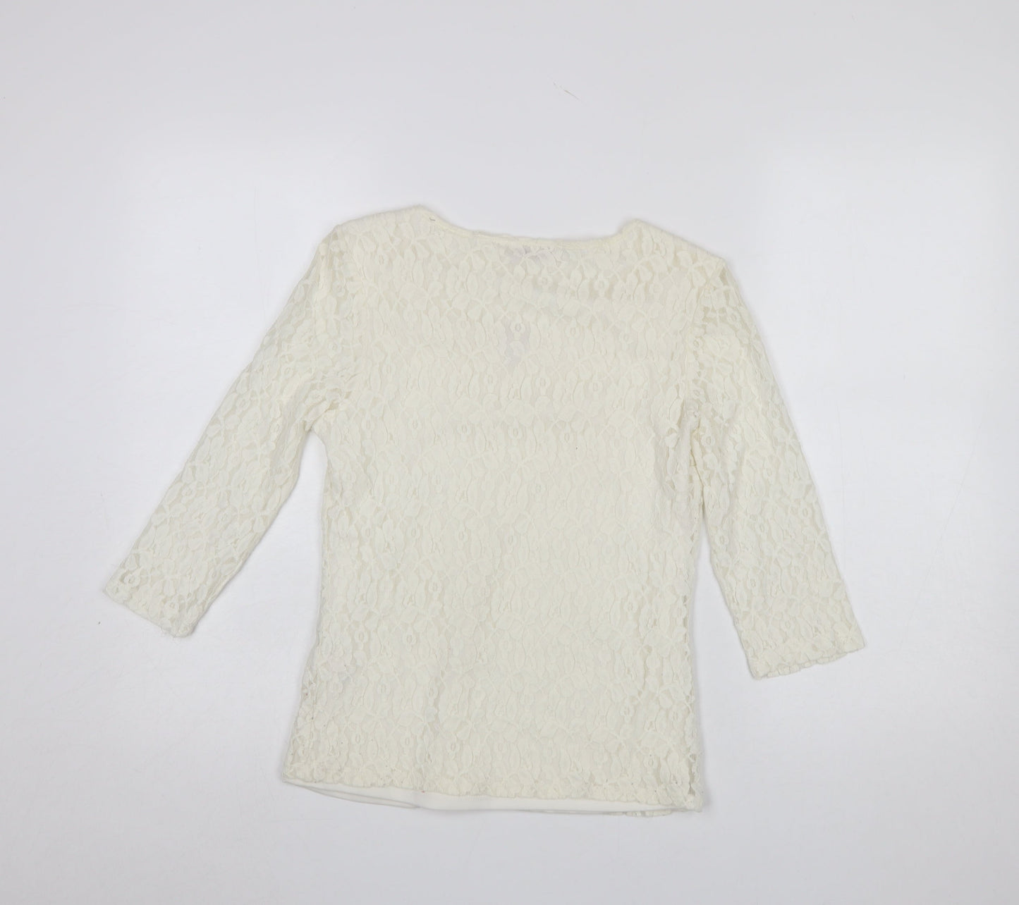 Womens UK Size 8 Dunnes Stores Ivory Basic Blouse
