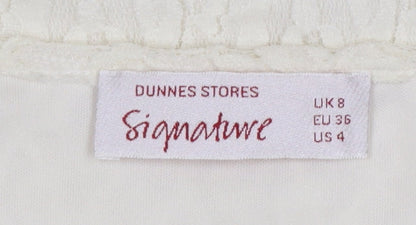 Womens UK Size 8 Dunnes Stores Ivory Basic Blouse