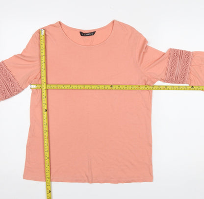 Womens UK Size 10 Dunnes Pink Tunic T-Shirt