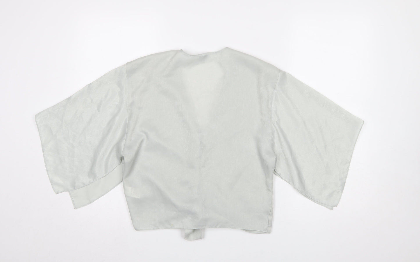 Womens UK Size 8 River Island Grey Wrap Blouse