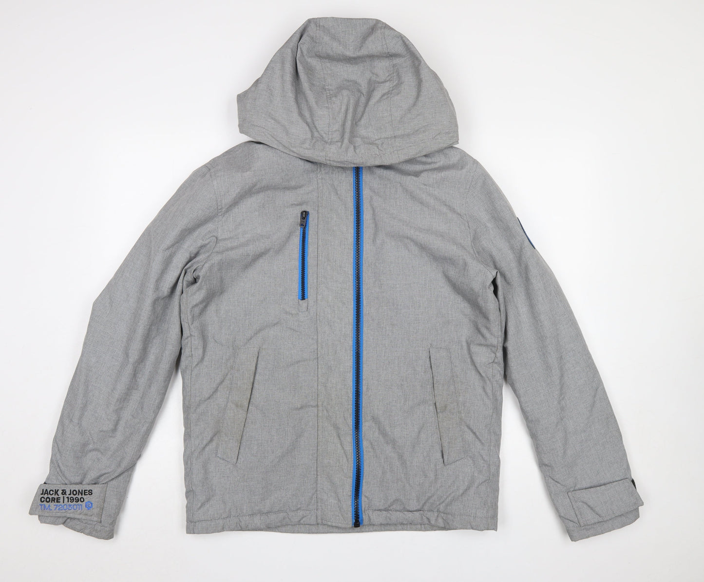 Mens UK Size M JACK & JONES Grey Windbreaker Coat