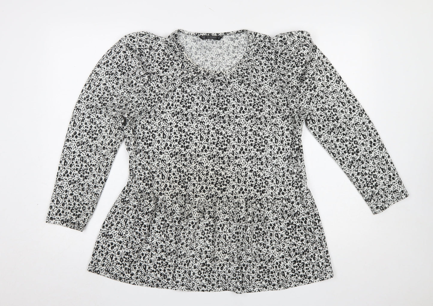 Womens UK Size 12 Dunnes Stores Black Tunic Blouse