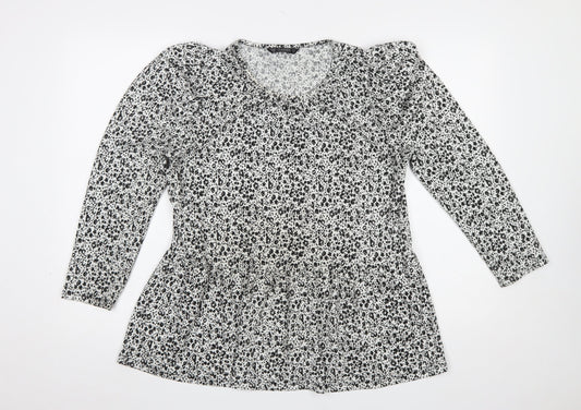 Womens UK Size 12 Dunnes Stores Black Tunic Blouse