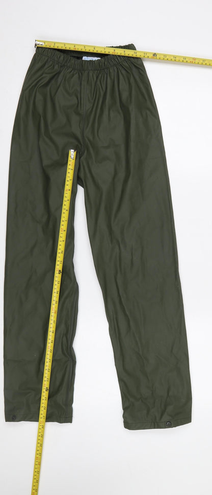 Fort Workwear Boys Green 11-12 Years Waterproof Rain Trousers