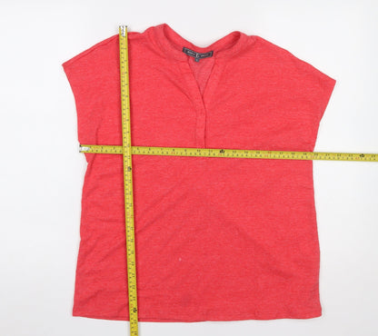 Womens UK Size S Jessica Graaf Red Basic T-Shirt
