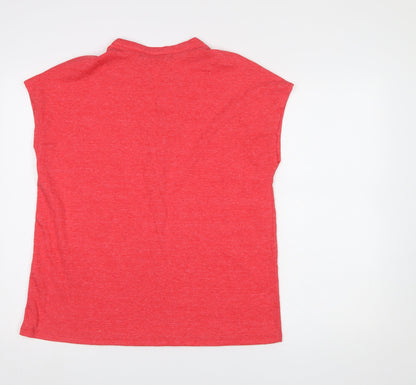 Womens UK Size S Jessica Graaf Red Basic T-Shirt