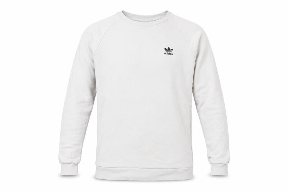 Mens UK Size S adidas White Pullover Sweatshirt