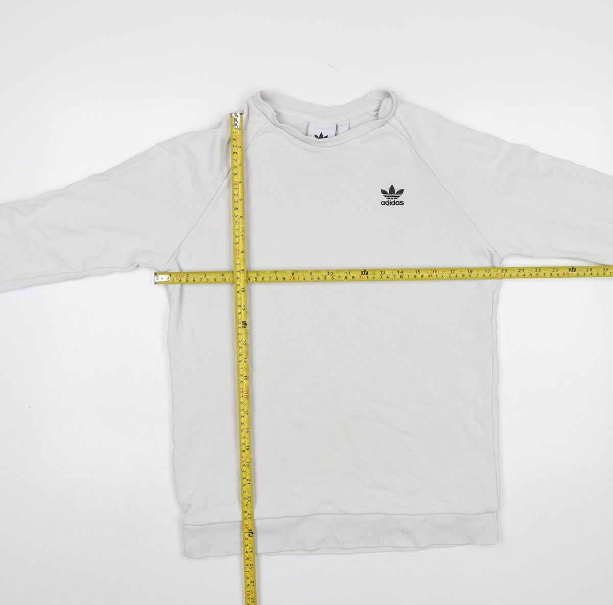 Mens UK Size S adidas White Pullover Sweatshirt