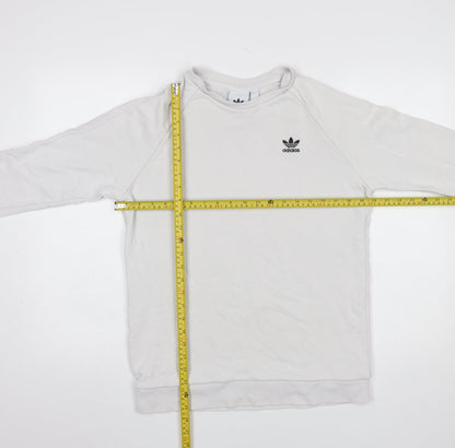 Mens UK Size S adidas White Pullover Sweatshirt