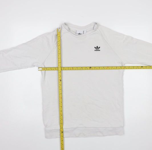 Mens UK Size S adidas White Pullover Sweatshirt